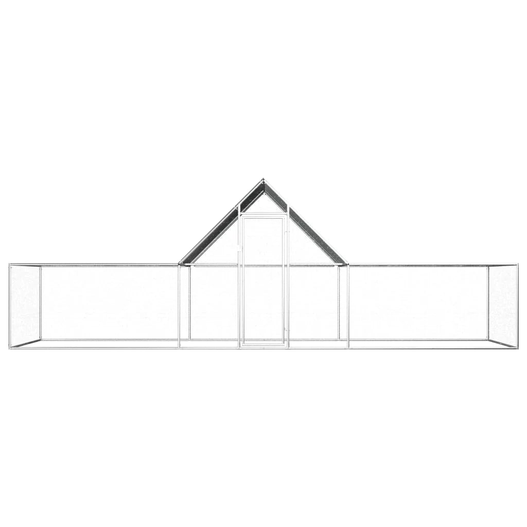 Pollaio 6 x 2 x 2 m con tetto impermeabile acciaio zincato 02_0001719