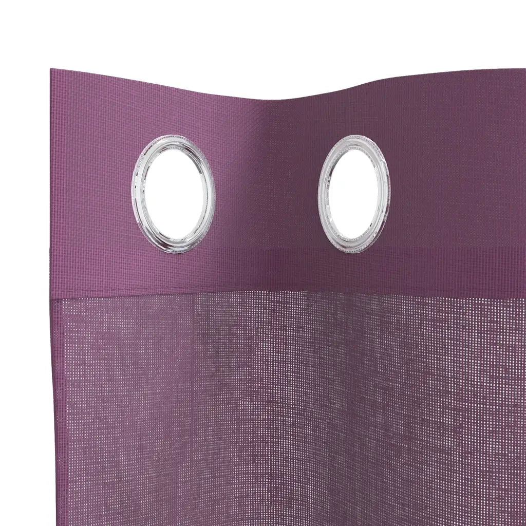 vidaXL Tende in Voile con Occhielli 2 pz Viola 140x225 cm