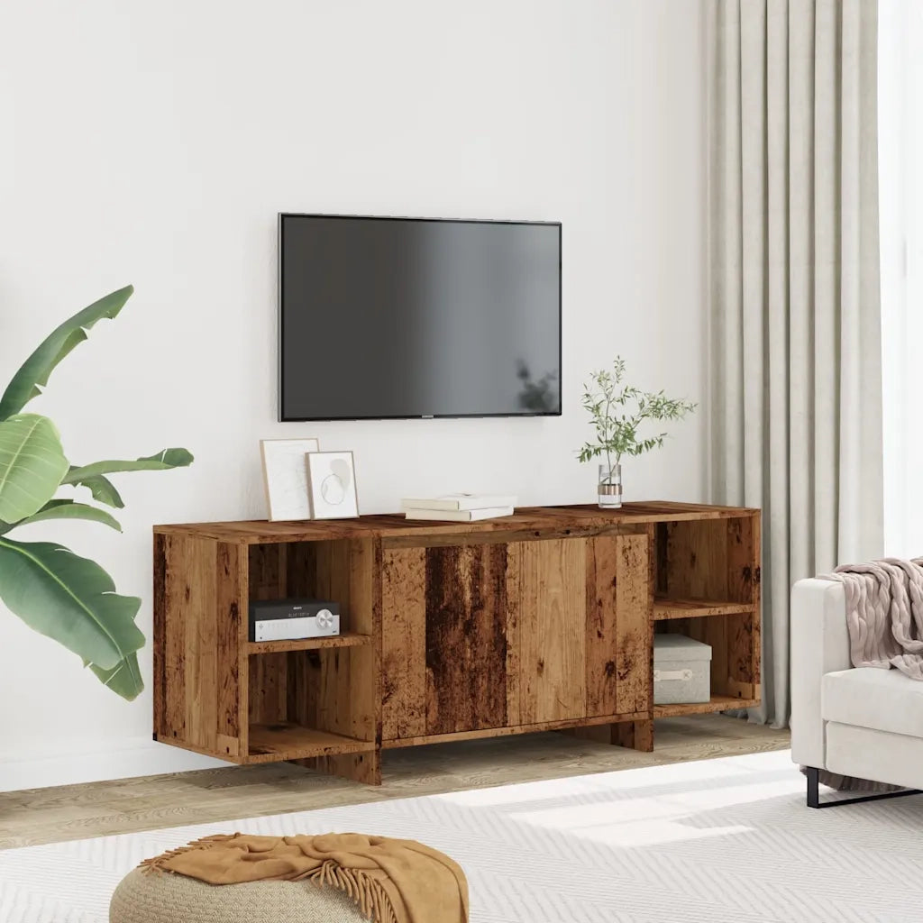 Mobile Porta TV Legno Antico 130x35x50 cm in Legno Multistrato