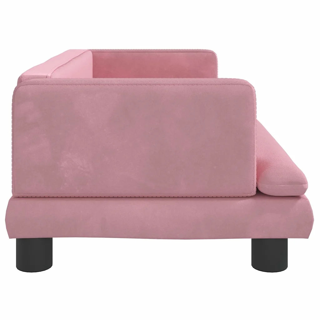 Lettino per Cani Rosa 80x45x30 cm in Velluto 171897