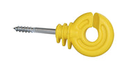 ISOLATORE AD ANELLO GIALLO CON VITE PER LEGNO pz. 25
