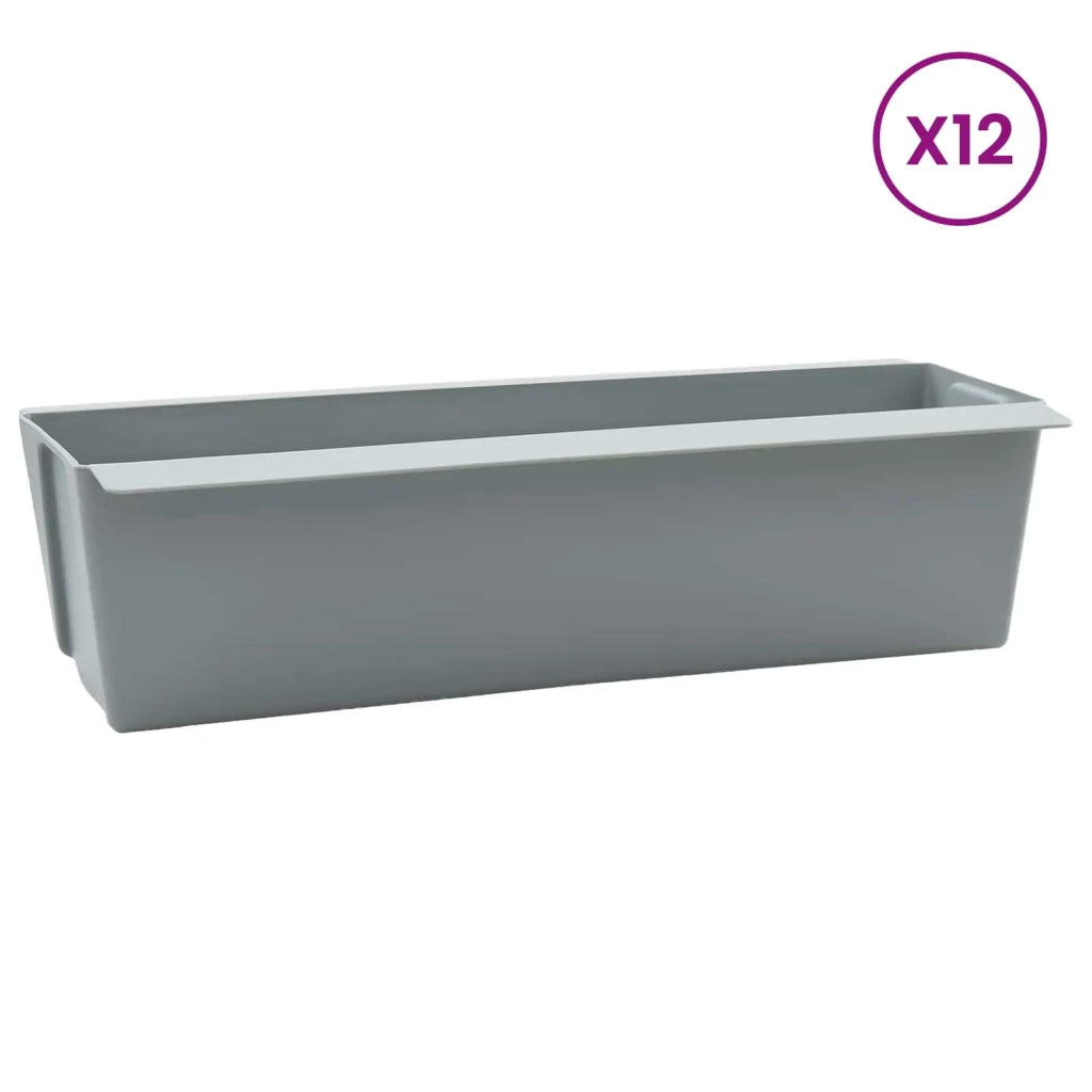 Fioriere per Euro pallet 12 pcs Grigio chiaro 42037206