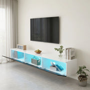 Cassettiera per TV nera e bianca; MDF e truciolare; 180 cm