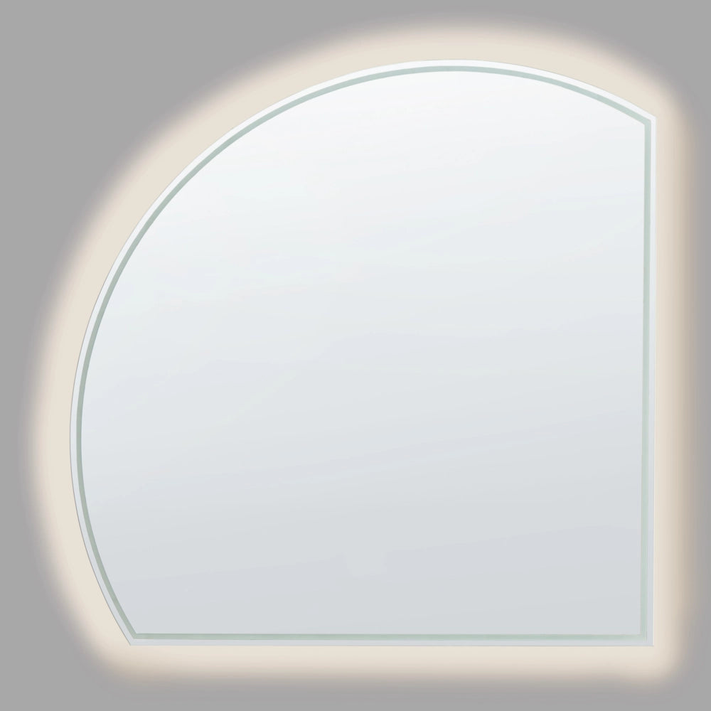 Specchio da parete a LED per camera da letto e bagno 100 x 100 cm argento stile moderno contemporaneo bagno illuminazione