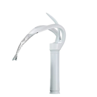 NAVIS | Rubinetto da bagno a cascata di design bianco alto | Elegante  in acciaio inox premium per lavelli alti miscelatore 2 attacchi