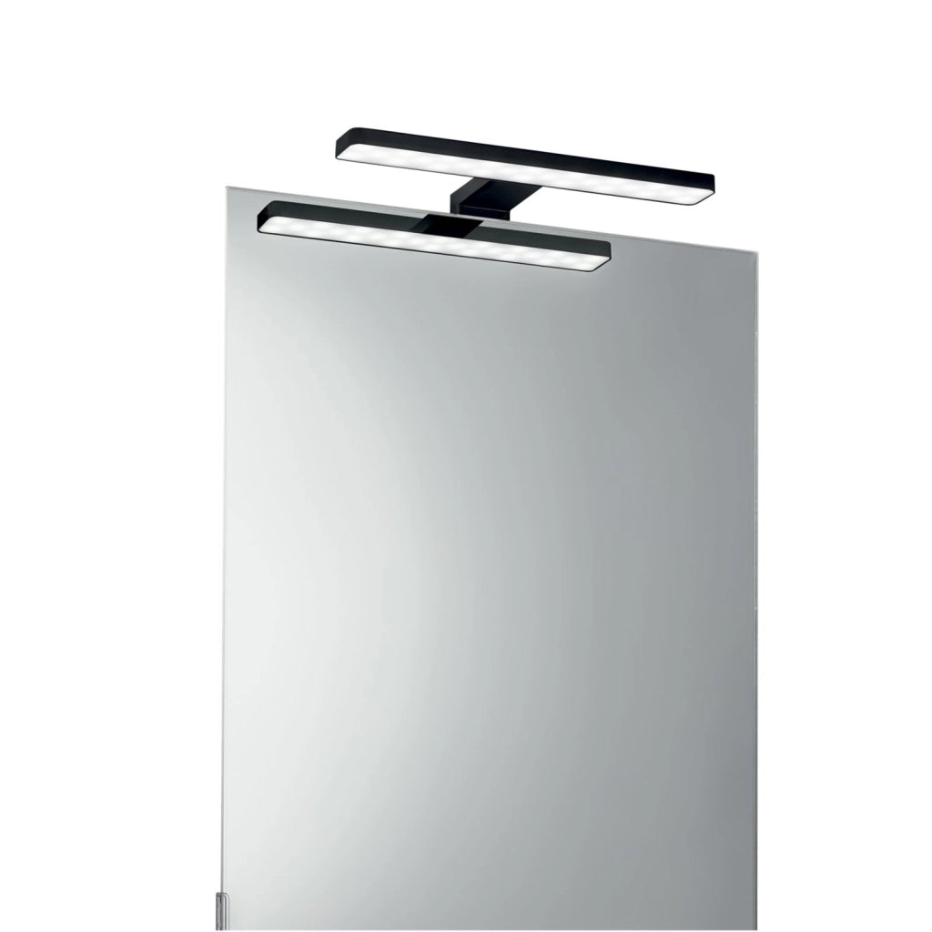 APPLIQUE LED CRUISE  NERO FISSAGGIO PARETE E SPECCHIO 5,2W 550LM 4000K IP44 28x8x11CM