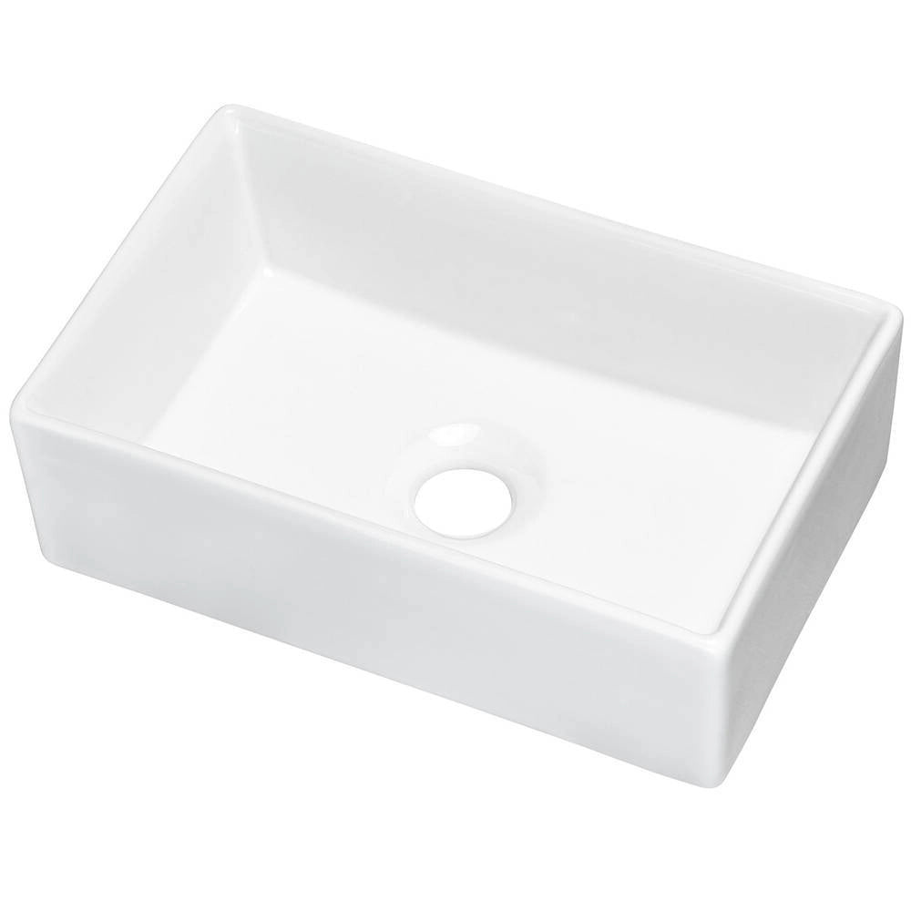 Mobile Pensile Sottolavabo Newport con 2 Cassetti e Lavabo Rettangolare Bianco 50x71x40 cm - Effetto Rovere/Nero [en.casa]