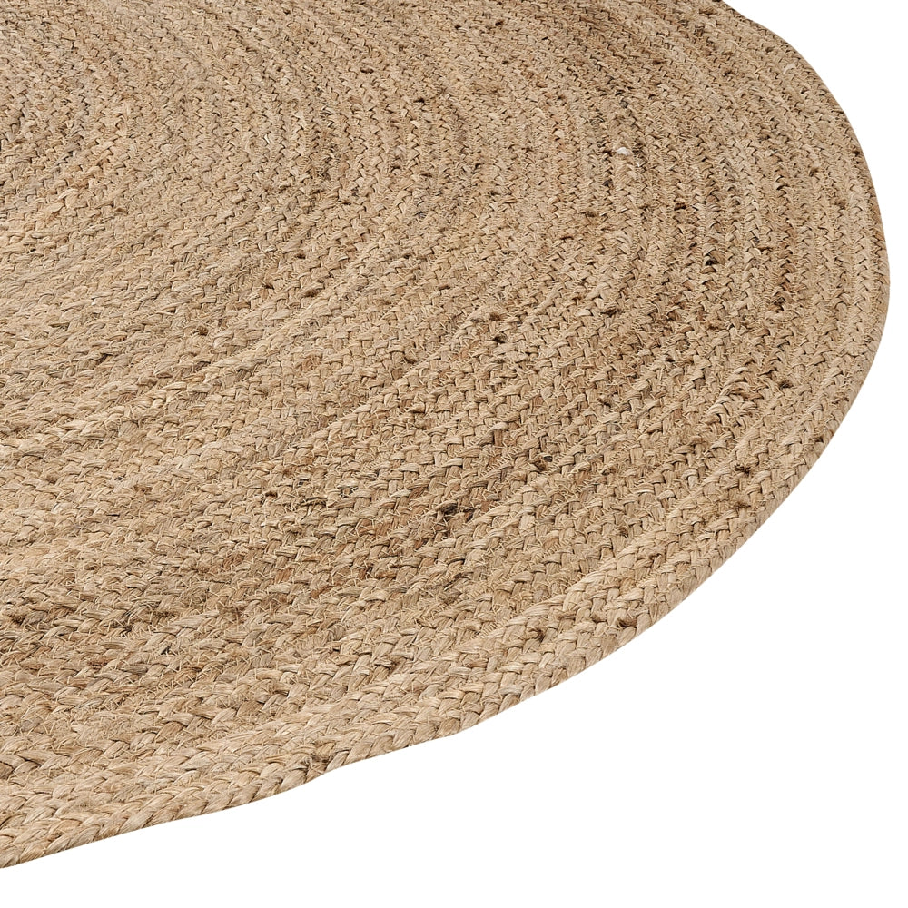 Tappeto Beige di Juta intreccio naturale riscaldamento a pavimento 160 x 230 cm