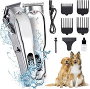 Tondeuse senza filo per il petting dei cani - rasoiere acquatica con lame ceramica - set professionale per cani e gatti con 6 accessori