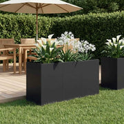 Vaso da giardino Nero 120 x 40 x 60 cm 8005890