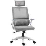 Sedia da ufficio in rete girevole con schienale e altezza regolabile ¨C zephmum ¨C grigio 60x61x104,5-121,5 cm