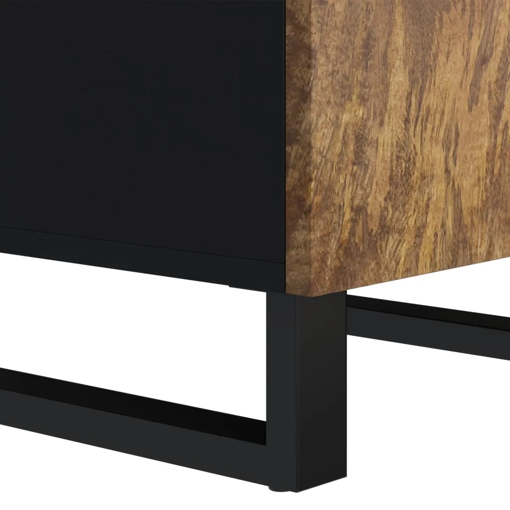 Credenza con Anta 40x31x75 cm in Legno Massello di Mango 352912