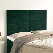 Testiera-Testata-Testiera Decorativa Verde Scuro 144x5x118/128 cm Velluto 861908