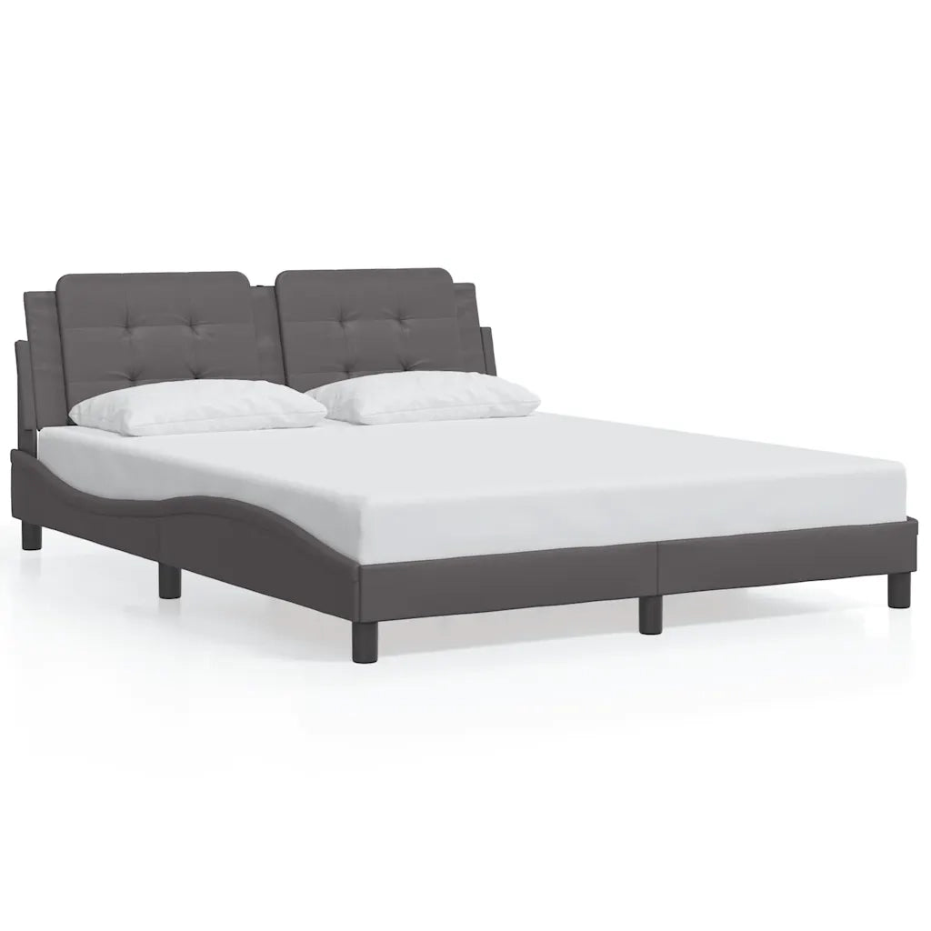 Giroletto senza Materasso Zadar Grigio 160x200 cm in Similpelle