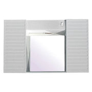 Specchio con due antine bianco misure cm. 58x37x12