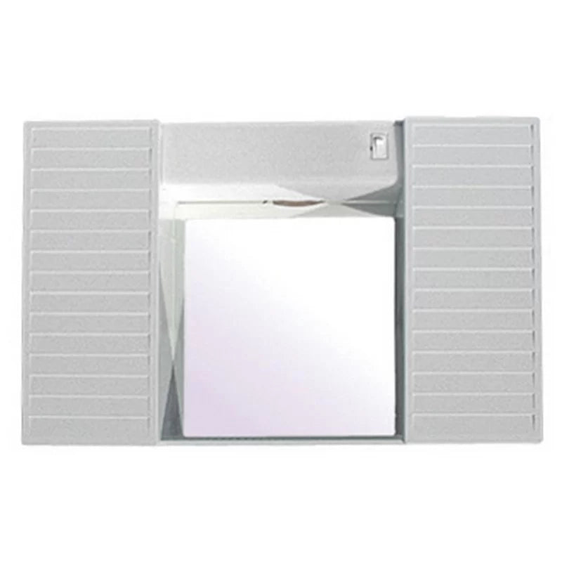 Specchio con due antine bianco misure cm. 58x37x12