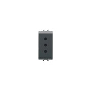 GW12201 Presa 1 Modulo 2P+T 10A P11 250V Nero