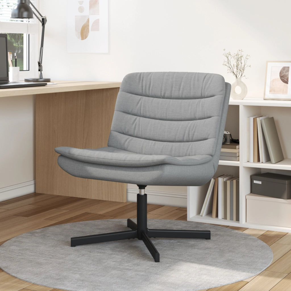 Poltrona Girevole Grigio chiaro Tessuto Standard Ergonomica