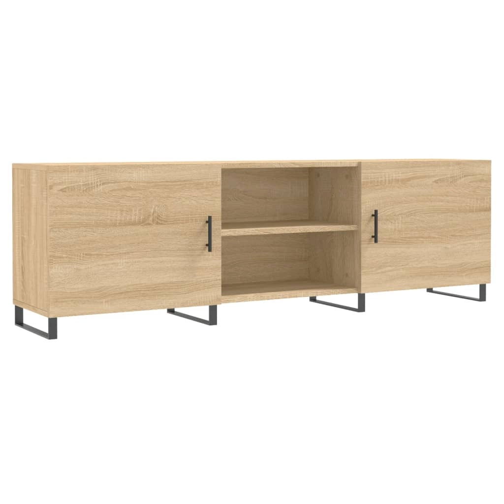 Mobile TV multimediale scaffale TV mobile TV sala da pranzo soggiorno camera da letto rovere Sonoma 150 x 30 x 50 cm legno ingegnerizzato marrone 02_0027484