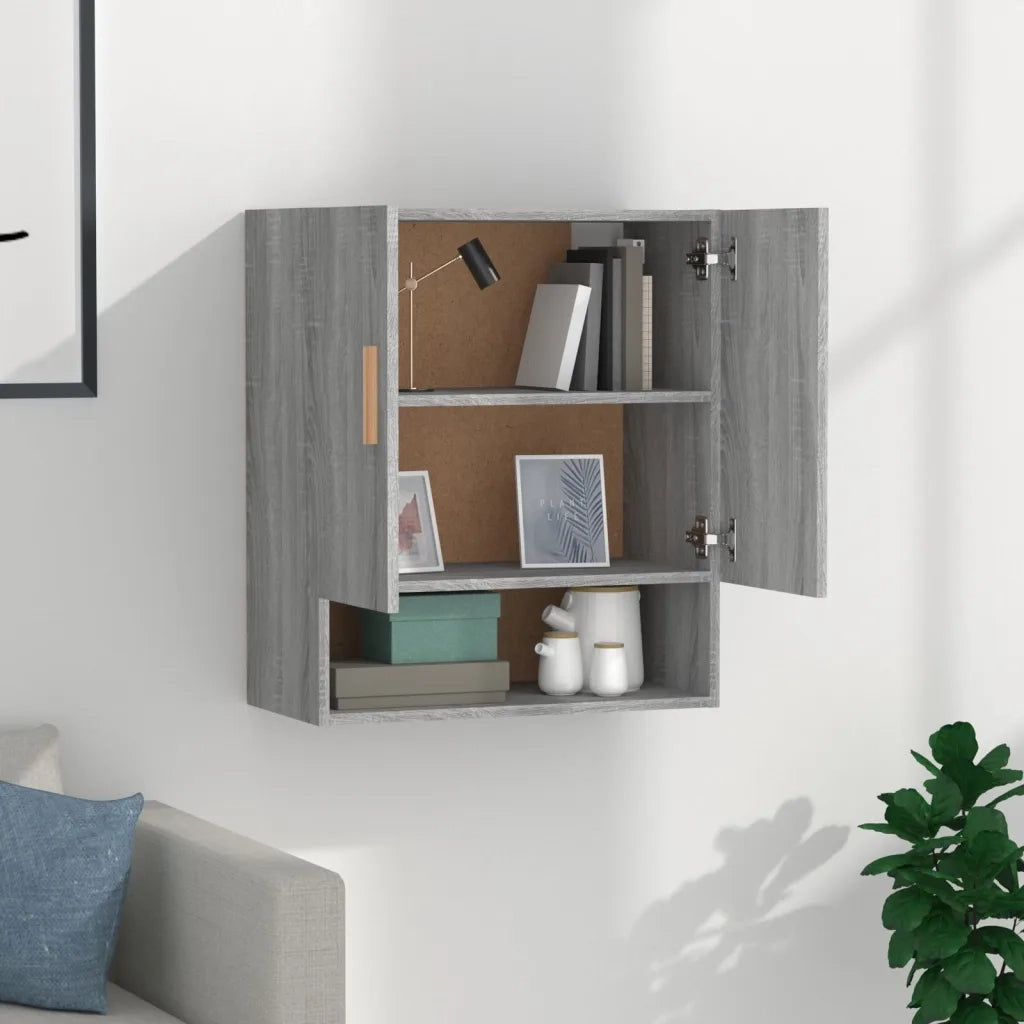Armadietto a Muro | Mobile a Parete Grigio Sonoma 60x31x70cm in Legno Multistrato