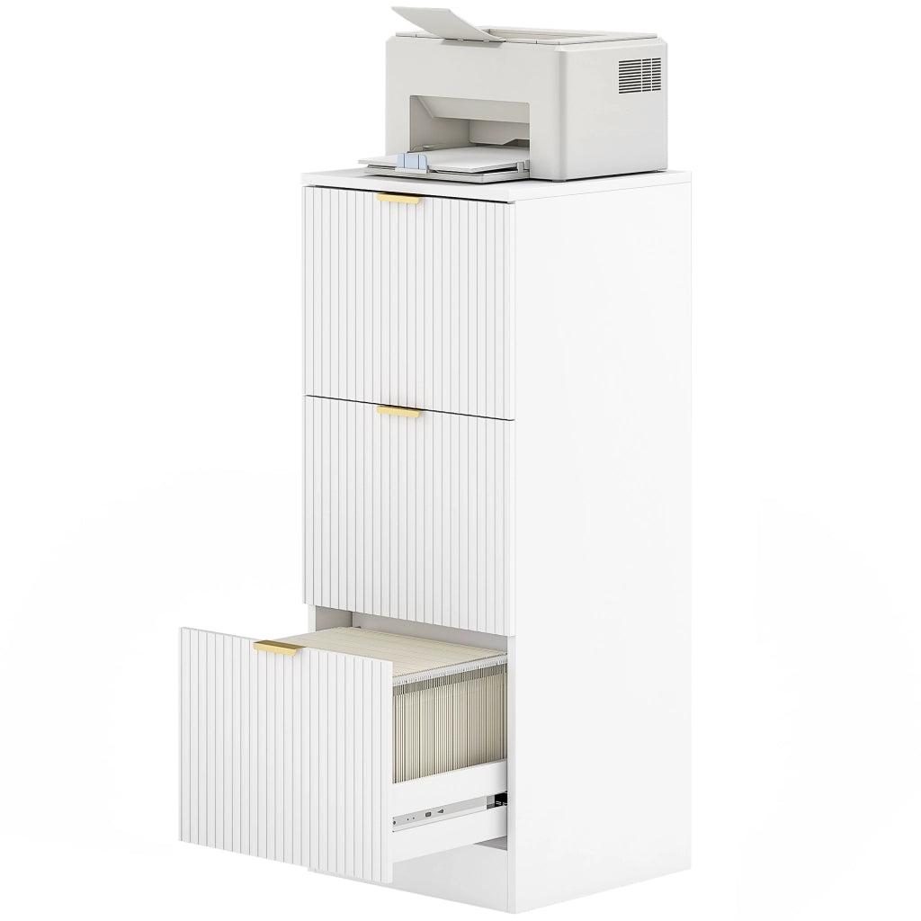 Scrivania con 3 cassetti ¨C Minimal ¨C Bianco 40x40x101 cm