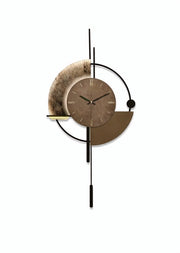 Ora Facile da Appendere con Motore a Quarzo Giapponese – Design Moderno in Legno e Metallo – Decorazione da Muro Analogica per Salotto, Cucina e Ufficio ( Batterie AA, non incluse)