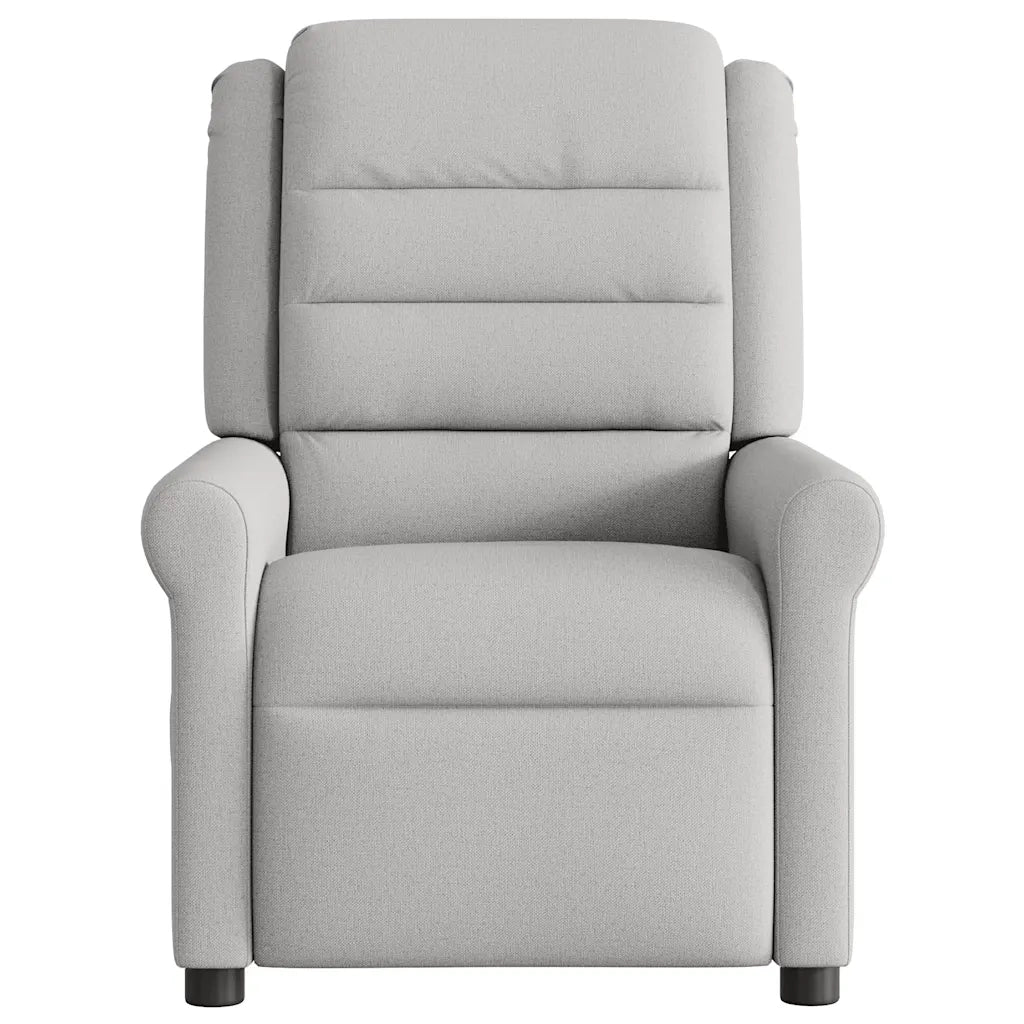 Poltrona Massaggiante Reclinabile Grigio Nuvola in Tessuto 4015655