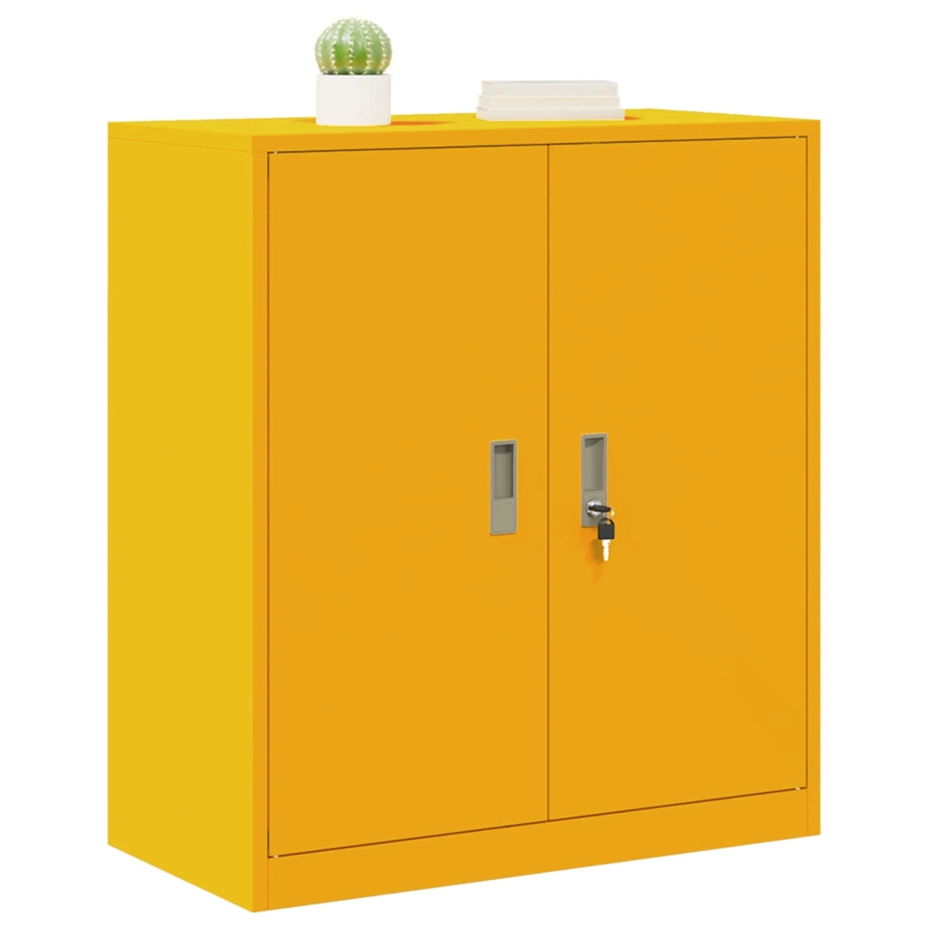 Armadio Giallo senape 80 x 40 x 90 cm Acciaio 891685