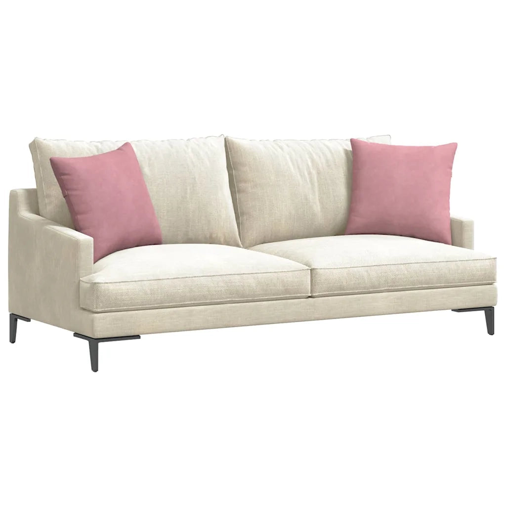 Cuscini da Divano 2 pz-Set di 2 Cuscini per Sofa Rosa 45 x 45 cm Tessuto in Cords