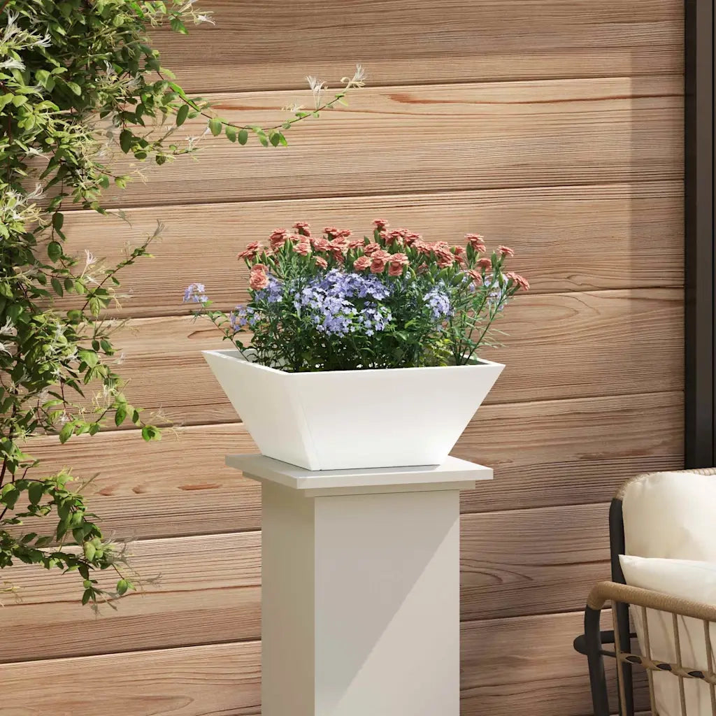 Vaso da giardino 5 pcs Bianco 35 x 35 x 15 cm 873799