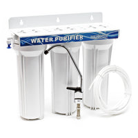 Naturewater Filtro dell'acqua a 3 livelli NW-PR303, con cartucce filtranti da 254 mm, con rubinetto