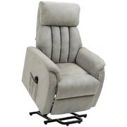 POLTRONA ALZAPERSONA RECLINABILE 150° MAX CON TELECOMANDO E POGGIAPIEDI, 75X93X110 CM, GRIGIO