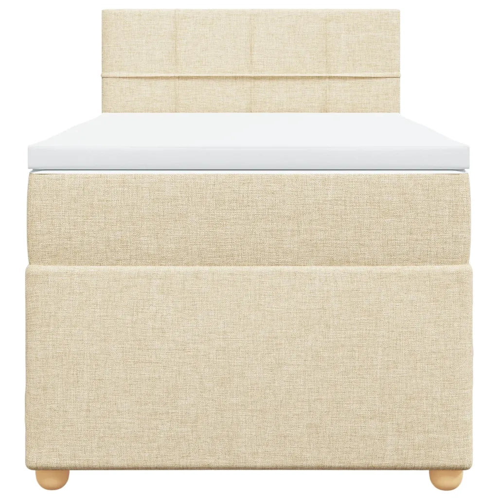 Giroletto a Molle con Materasso Crema 90x200 cm inTessuto 3288868