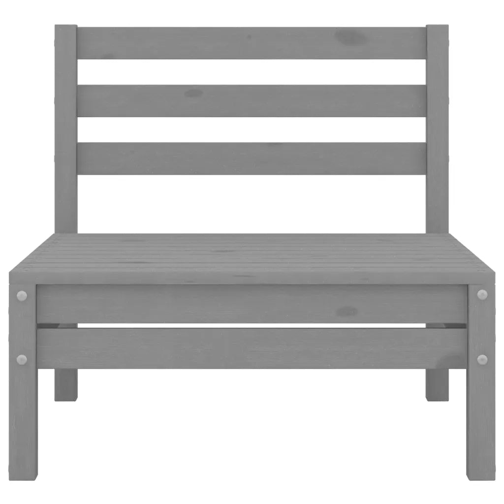 Set Divani da Giardino 4 pz Grigio in Legno Massello di Pino cod mxl 36452