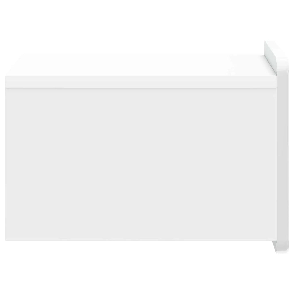 Mobiletto da notte a muro Bianco Lucido 33 x 34,5 x 24 cm 898263