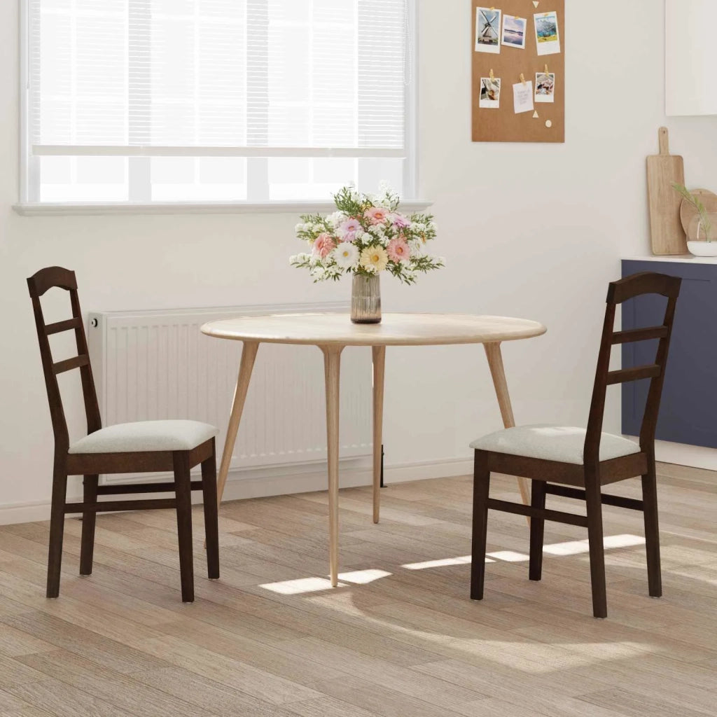 Sedia da pranzo 2 pcs Marrone chiaro e chiaro 42020492