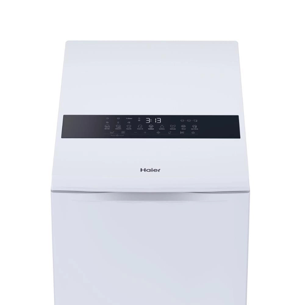 Haier T Series 9, Lavatrice Carica dall'alto 9 KG, Classe A, 1300 giri, Bianco, Inverter, Vapore, Wi-Fi, HW90-BPD13386U-S