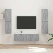 Set mobile TV 6 pcs Grigio Sonoma Legno multistrato
