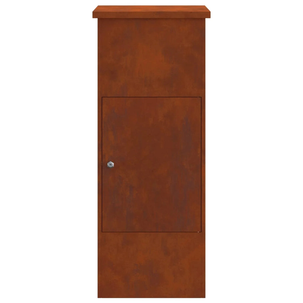 Cassetta per pacchi con porta Ruggine 44,5 x 29 x 110,5 cm