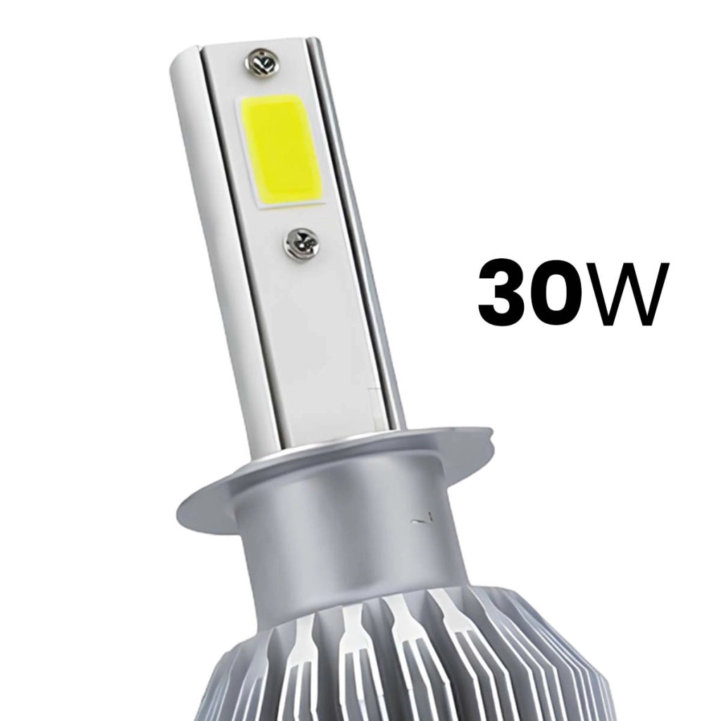 Confezione da 2 Lampadine LED per Auto H11 30W 6000K 3600LM con Dissipazione Termica Argento Avizar