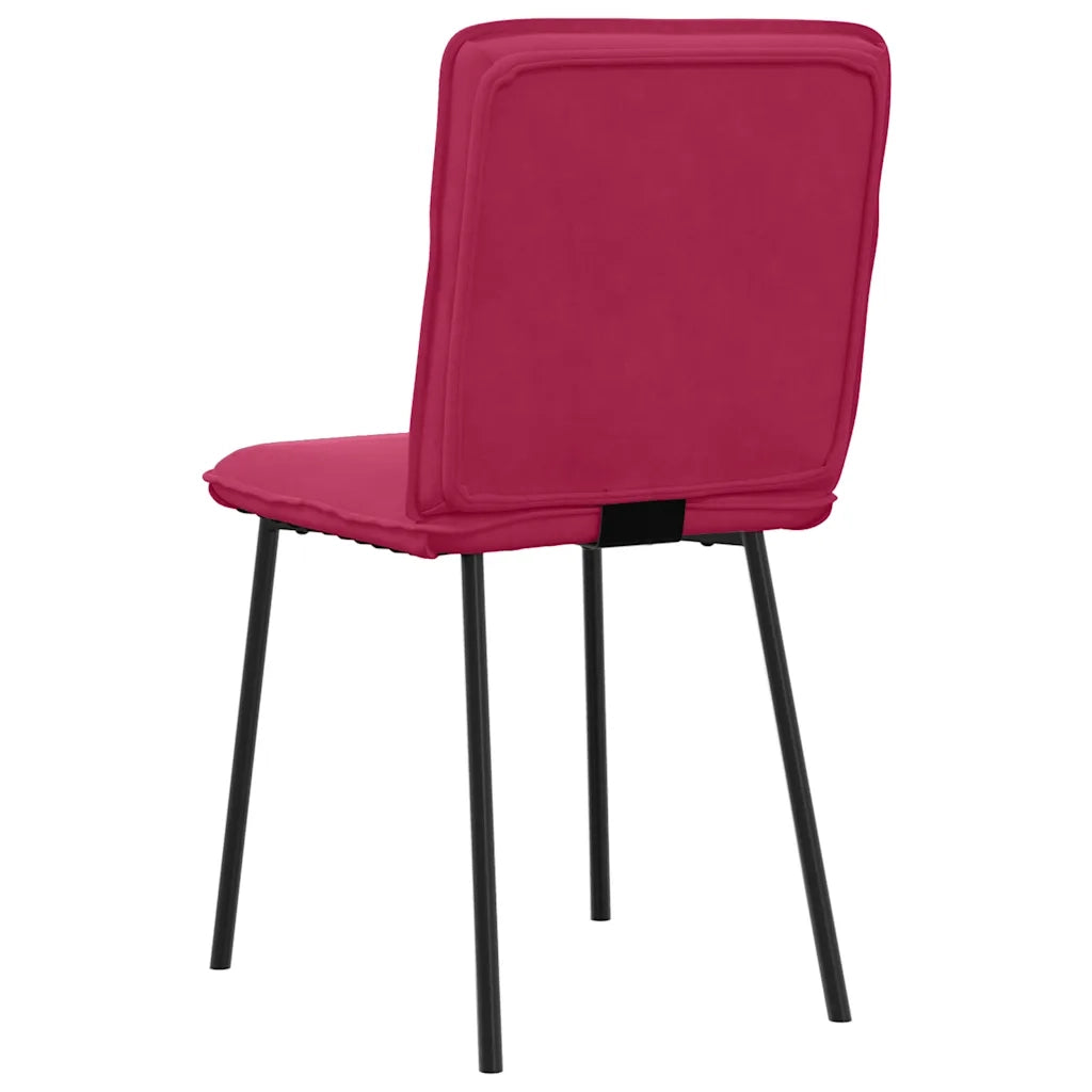 Sedie da Pranzo 2 pz Rosso Vino in Velluto 4101214