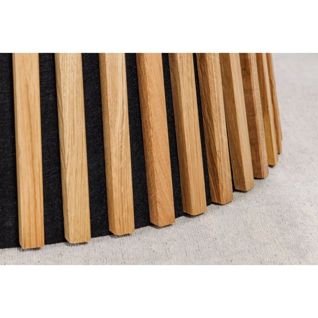 Table KANOVA 140 cm – Piano tondo in rovere chiaro e piede centrale design – Stile contemporaneo