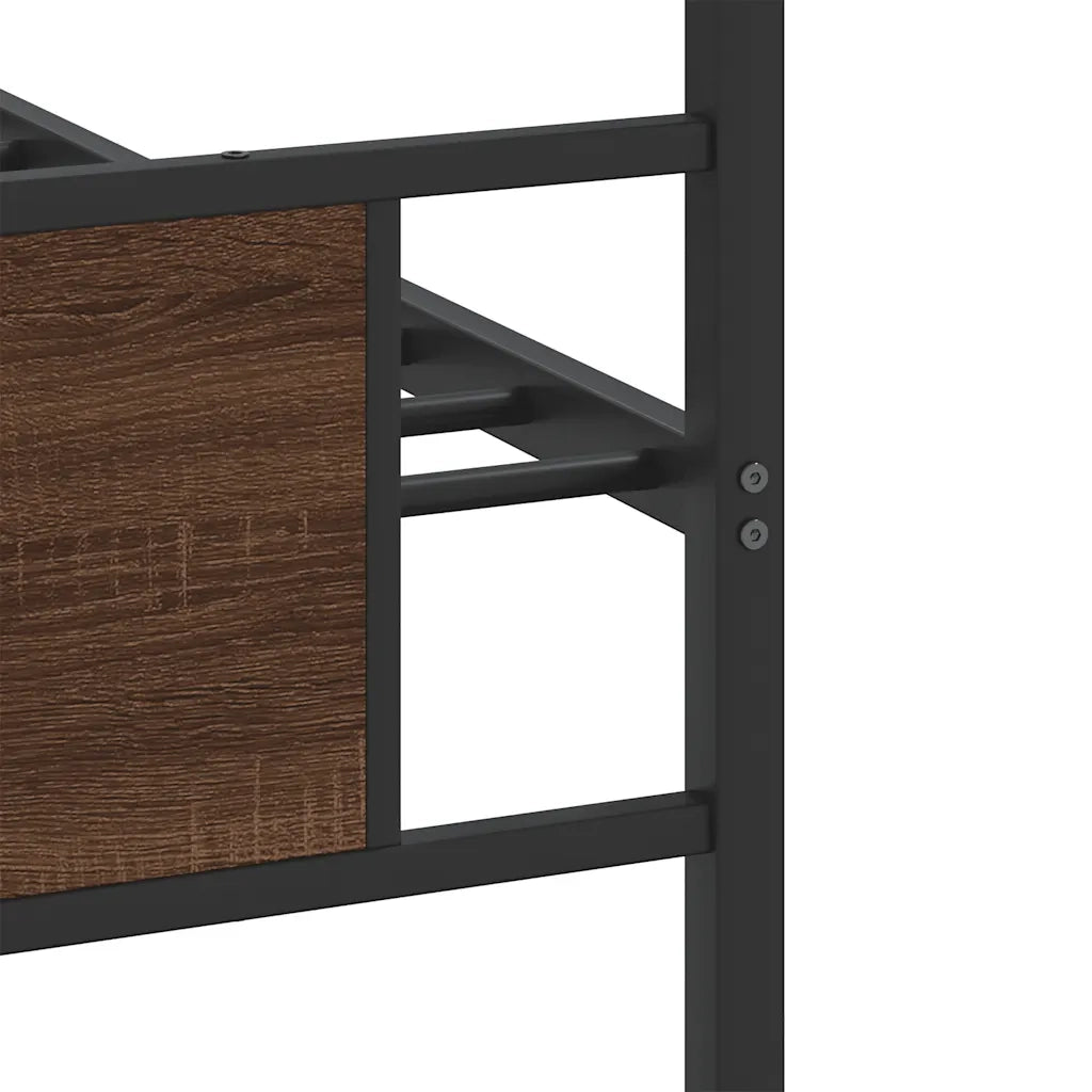 Letto singolo | Letto per adulti | Giroletto senza Materasso Rovere Marrone 90x190cm in Truciolato