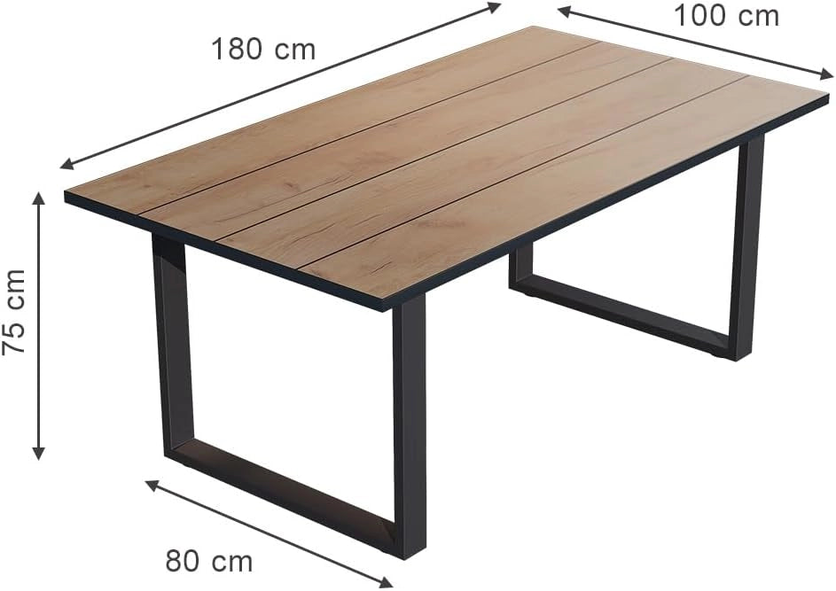 tavolo da pranzo Avido, Quercia dorata, 180 x 100 cm, adatto per l'uso in sala da pranzo