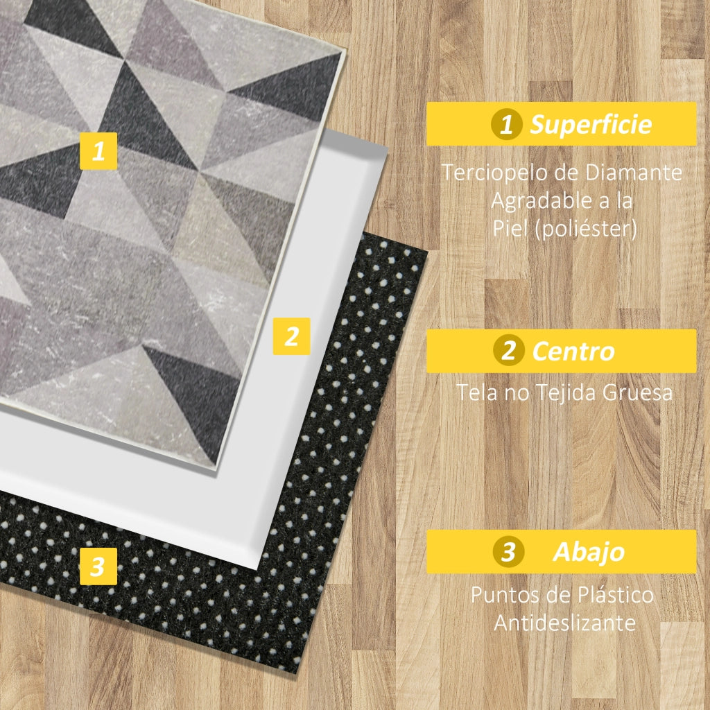 Tappeto Moderno in Velluto ¨C Xylo ¨C Geometrico Grigio 230x160 cm