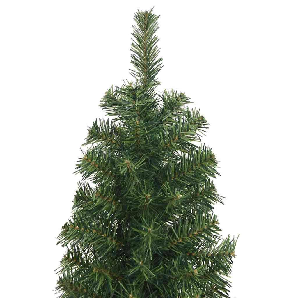 Albero di Natale Slim con 300 LED Verde 210 cm