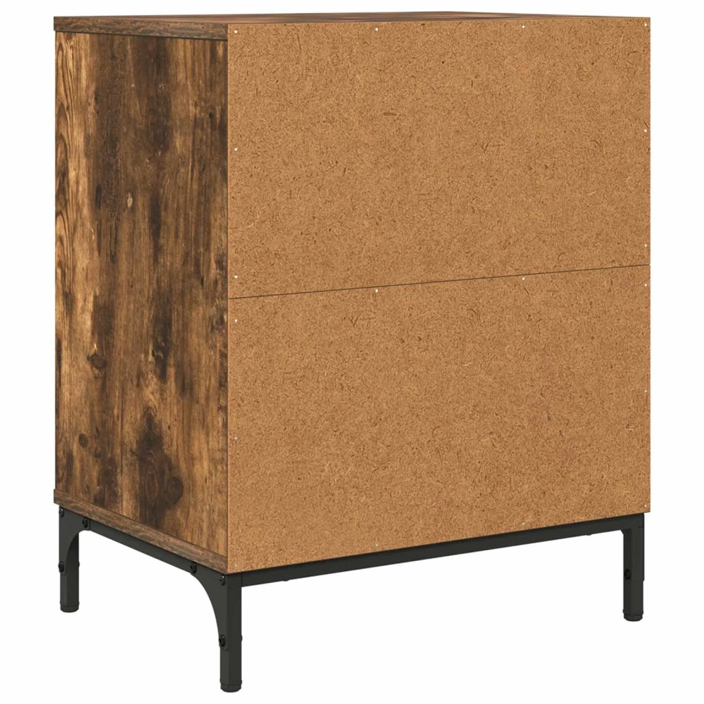 Armadio da Notte con cassetto 2 pcs Rovere fumo 49 x 36 x 61 cm 883485