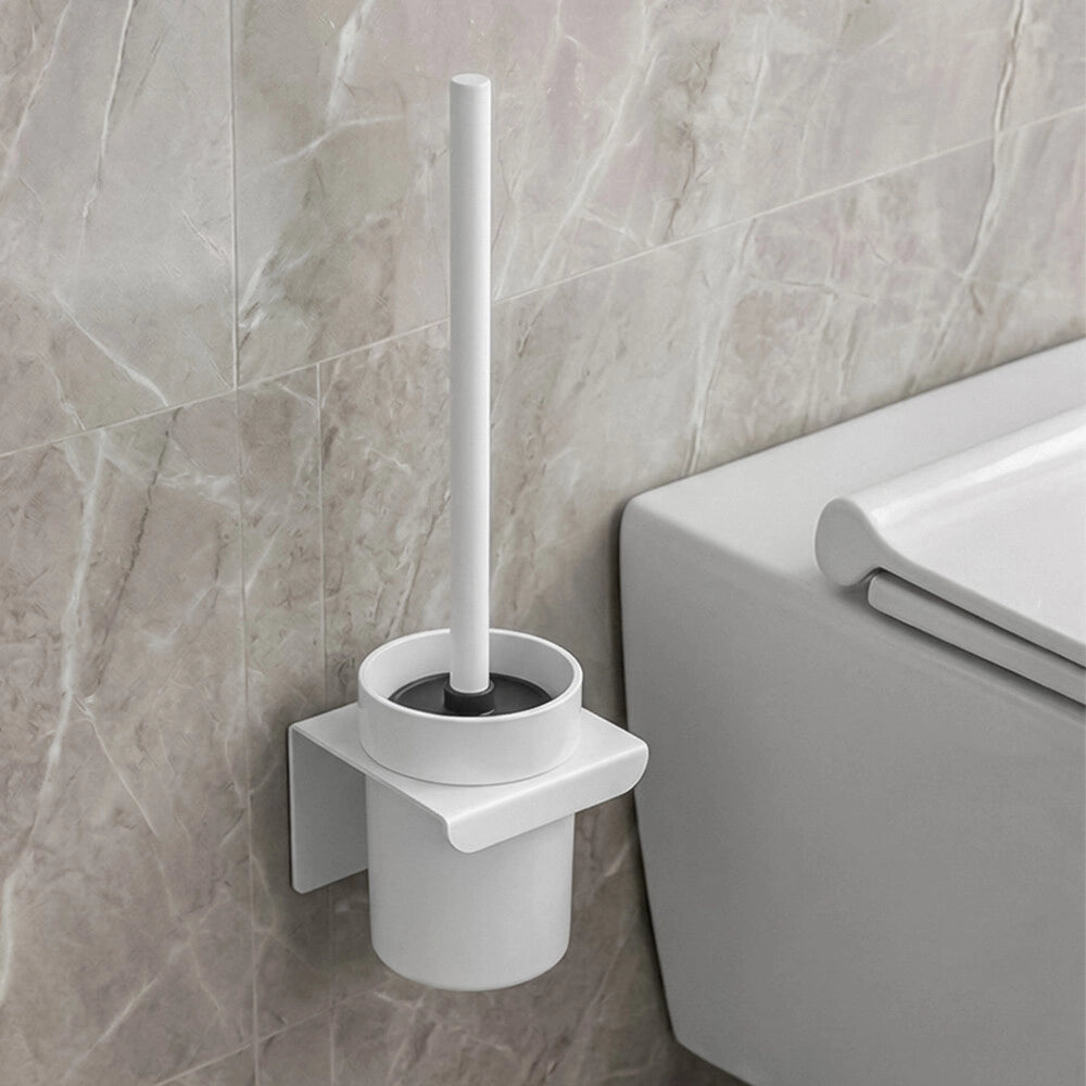 Scopino Wc a muro bagno bianco in acciaio senza fori Rea