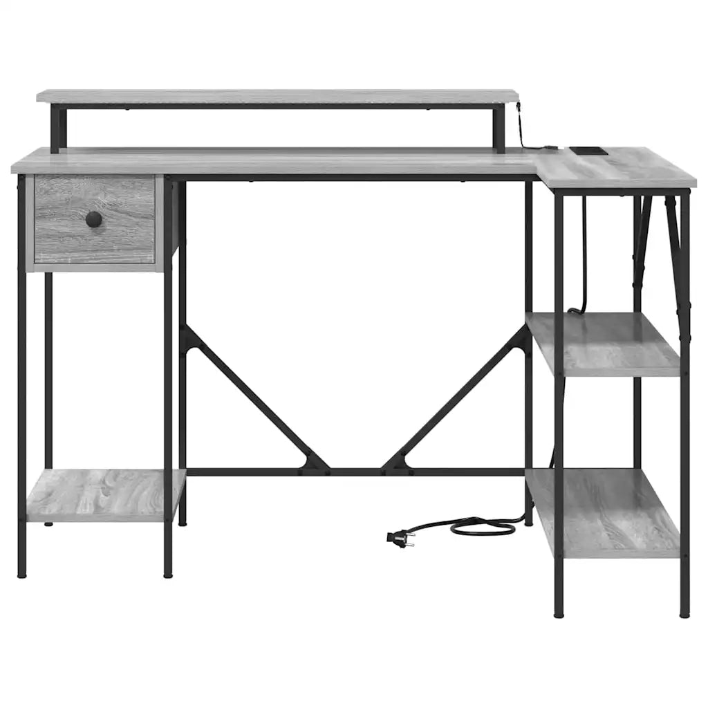 Scrivania Grigio Sonoma 120 x 79 x 86,5 cm Legno multistrato 859403