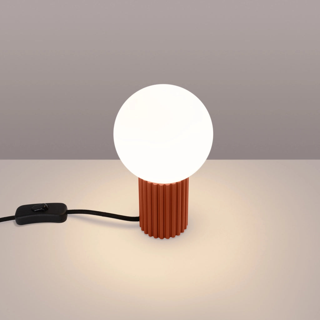 Lampada da tavolo SFERA Pure Lume ocra rossa globo G9